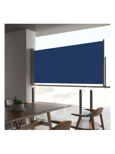 Sonata Прибираща се дворна странична тента, 60x300 см, синя