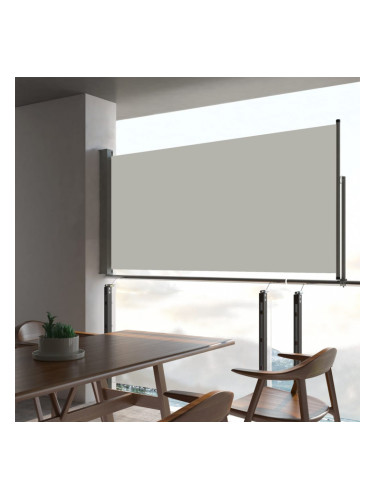 Sonata Прибираща се дворна странична тента, 80x300 см, кремава