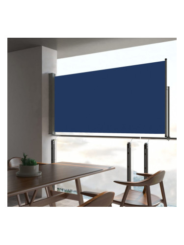 Sonata Прибираща се дворна странична тента, 80x300 см, синя