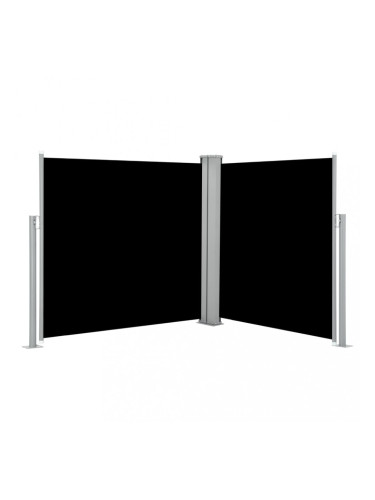 Sonata Прибираща се странична тента, черна, 100x600 см
