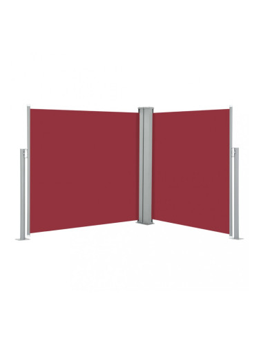 Sonata Прибираща се странична тента, червена, 120x600 см