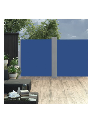 Sonata Прибираща се странична тента, синя, 160х600 см