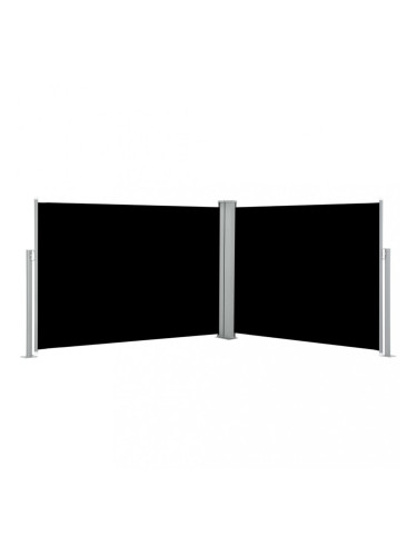 Sonata Прибираща се странична тента, черна, 100x1000 см