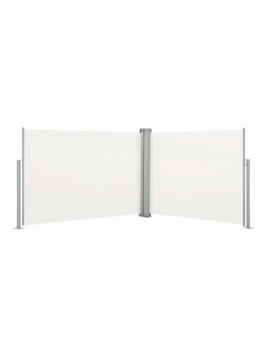 Sonata Прибираща се странична тента, кремава, 100x1000 см