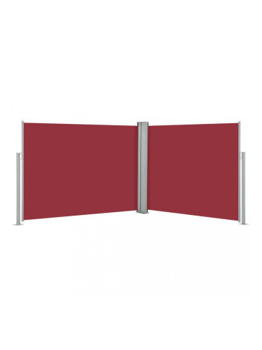 Sonata Прибираща се странична тента, червена, 140x1000 см