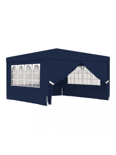 Sonata Професионална парти шатра със стени 4x4 м синя 90 г/м²