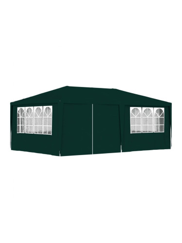 Sonata Професионална парти шатра със стени 4x6 м зелена 90 г/м²