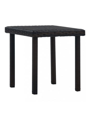 Sonata Градинска маса за чай, кафява, 40x40x40 см, полиратан