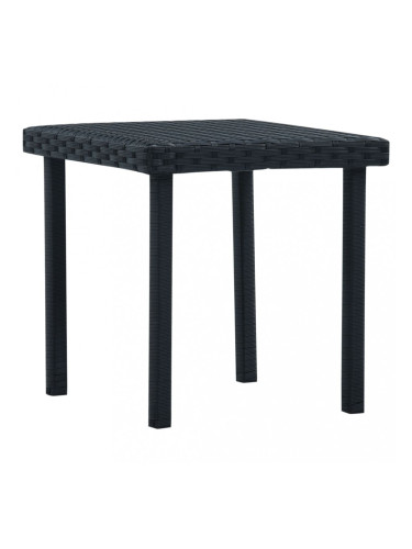 Sonata Градинска маса за чай, черна, 40x40x40 см, полиратан