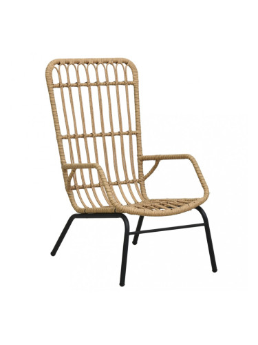 Sonata Градински стол, полиратан, светлокафяв