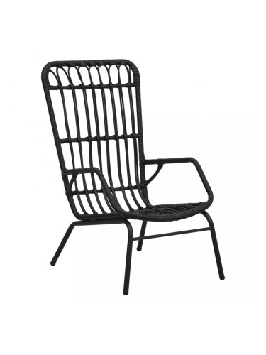 Sonata Градински стол, полиратан, черен