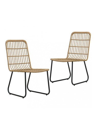 Sonata Градински столове, 2 бр, полиратан, дъб