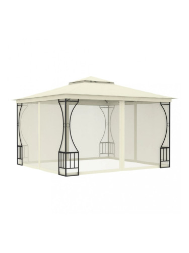 Sonata Градинска шатра със завеси, 300x300x265 см, кремава