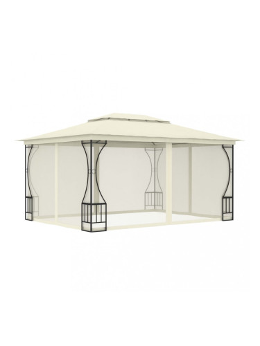 Sonata Градинска шатра със завеси, 300x400x265 см, кремава