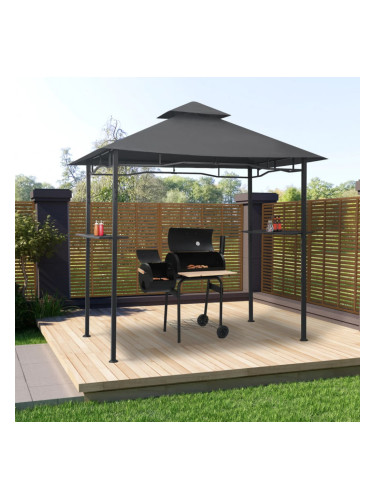 Sonata Навес за барбекю, 240x150x255 см, антрацит, стомана