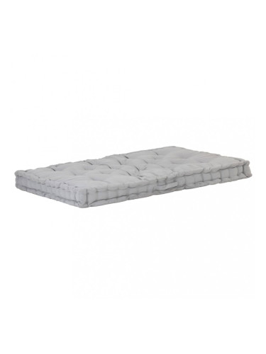 Sonata Палетна възглавница за под, памук, 120x80x10 см, сива