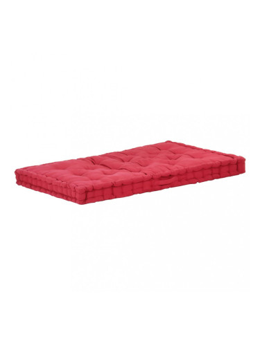 Sonata Палетна възглавница за под, памук, 120x80x10 см, бордо