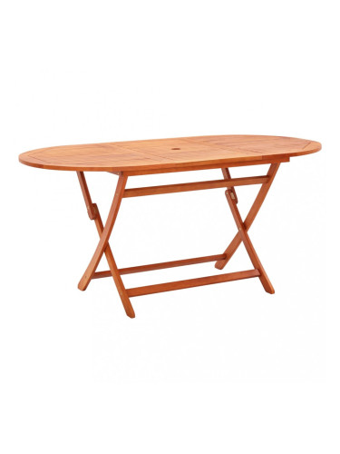 Sonata Сгъваема градинска маса, 160x85x74 см, евкалиптово дърво масив