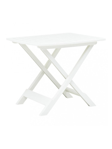 Sonata Сгъваема градинска маса, бяла, 79x72x70 см, пластмаса