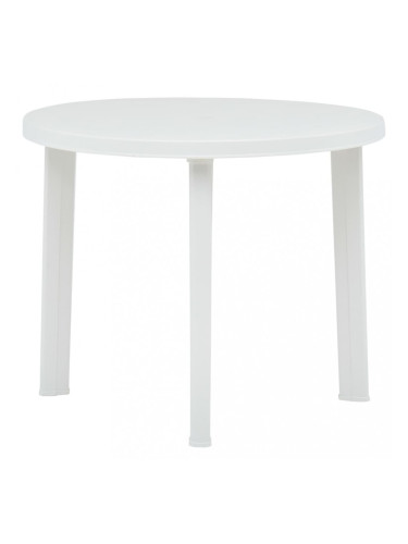Sonata Градинска маса, бяла, 89 см, пластмаса