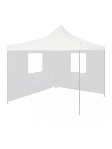 Sonata Сгъваема парти шатра с 2 странични стени 2x2 м стомана бяла