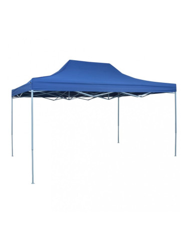 Sonata Професионална сгъваема парти шатра, 3х4 м, стомана, синя