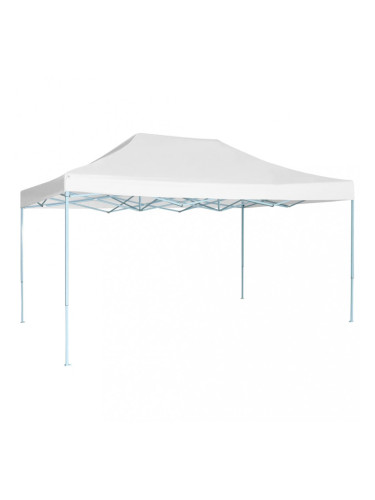 Sonata Професионална сгъваема парти шатра, 3х4 м, стомана, бяла