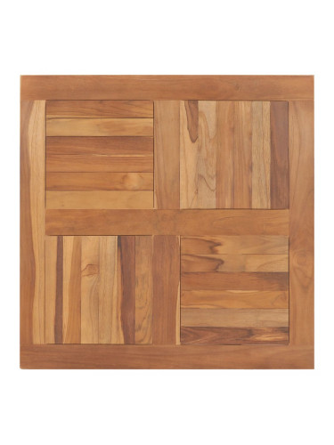 Sonata Плот за маса, тиково дърво масив, квадратен, 80x80x2,5 см