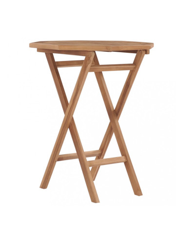 Sonata Сгъваема градинска маса, 60x60x75 см, тиково дърво масив