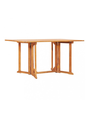 Sonata Сгъваема градинска маса тип пеперуда 150x90x75 см тиков масив