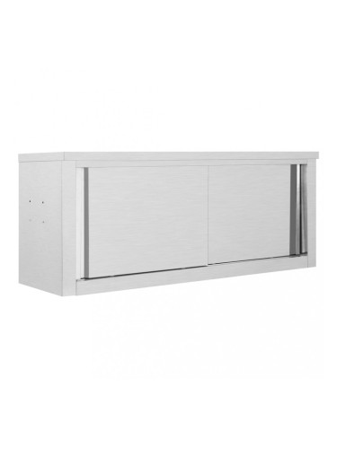 Sonata Кухненски стенен шкаф с плъзгащи врати, 120x40x50 см, стомана