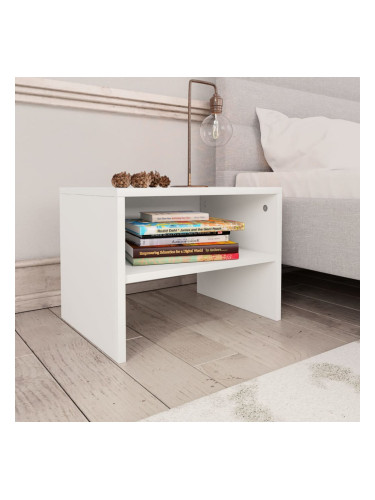 Sonata Нощно шкафче, бяло, 40x30x30 см, ПДЧ