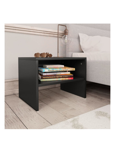 Sonata Нощни шкафчета, 2 бр, черни, 40x30x30 см, ПДЧ