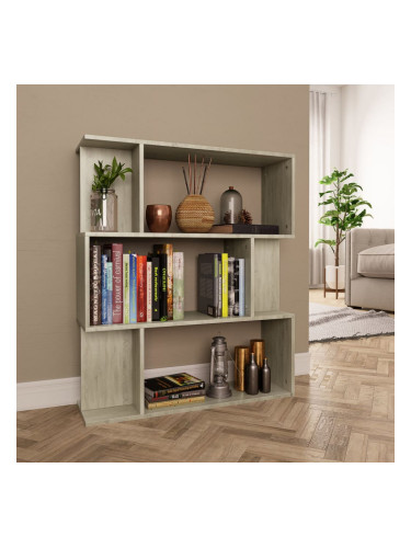 Sonata Библиотека/разделител за стая, дъб сонома, 80x24x96 см, ПДЧ