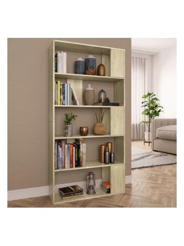 Sonata Библиотека/разделител за стая, дъб сонома, 80x24x159 см, ПДЧ