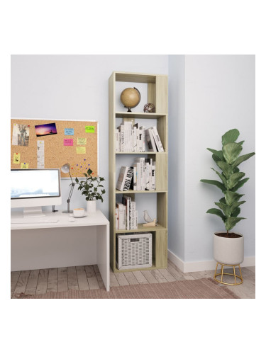 Sonata Библиотека/разделител за стая, дъб сонома, 45x24x159 см, ПДЧ