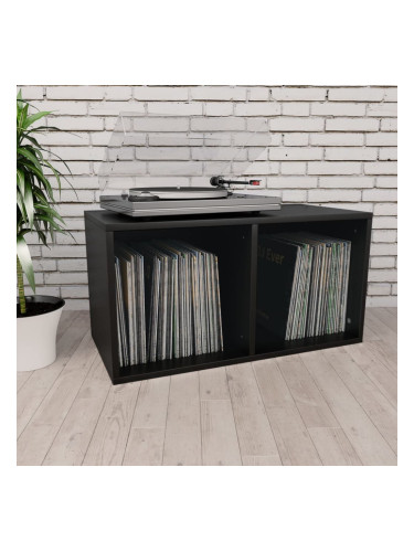 Sonata Кутия за грамофонни плочи, черна, 71x34x36 см, ПДЧ