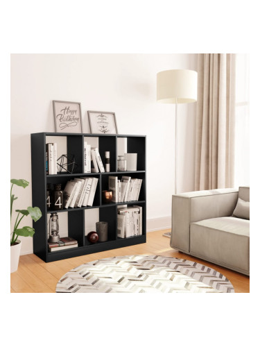 Sonata Библиотека, черна, 97,5x29,5x100 см, ПДЧ