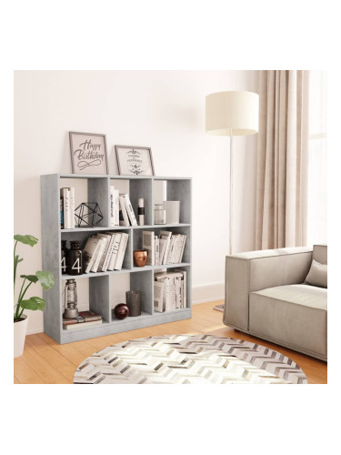 Sonata Библиотека, бетонно сиво, 97,5x29,5x100 см, ПДЧ