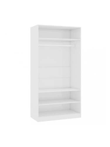 Sonata Гардероб, бяло със силен гланц, 100x50x200 см, ПДЧ