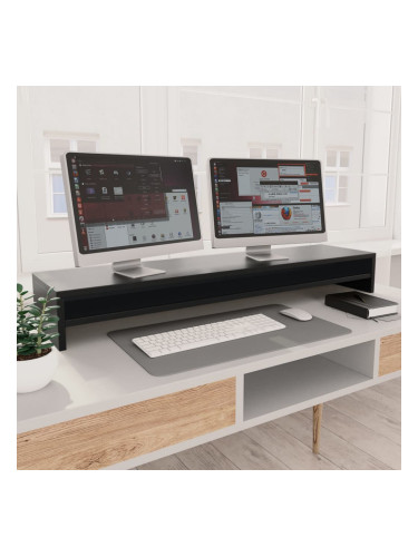 Sonata Стойка за монитор, черна, 100x24x13 см, ПДЧ