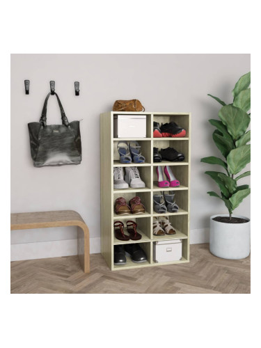 Sonata Стелаж за обувки, дъб сонома, 54x34x100 см, ПДЧ