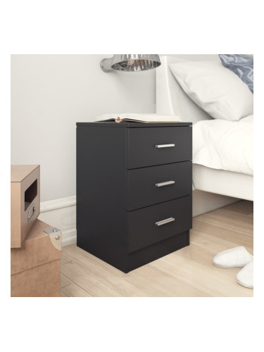 Sonata Нощно шкафче, черно, 38x35x56 см, ПДЧ