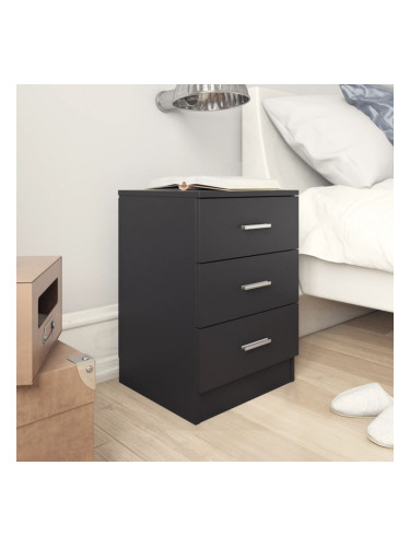 Sonata Нощни шкафчета, 2 бр, черни, 38x35x56 см, ПДЧ