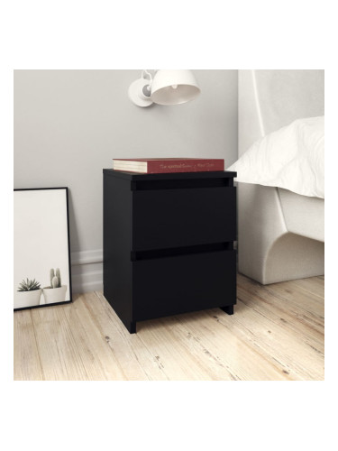 Sonata Нощно шкафче, черно, 30x30x40 см, ПДЧ