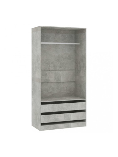 Sonata Гардероб, бетонно сиво, 100x50x200 см, ПДЧ