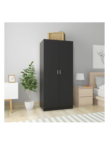 Sonata Гардероб, черен, 80x52x180 см, ПДЧ