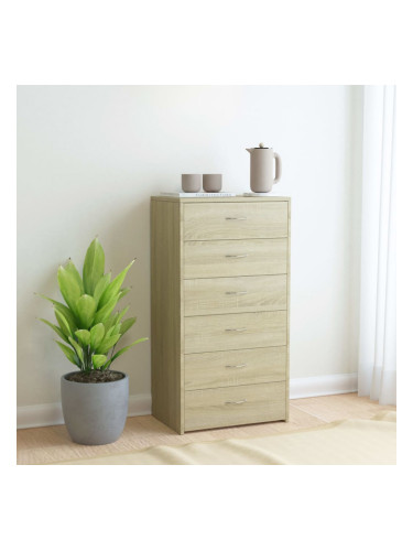 Sonata Бюфет с 6 чекмеджета, дъб сонома, 50x34x96 см, ПДЧ