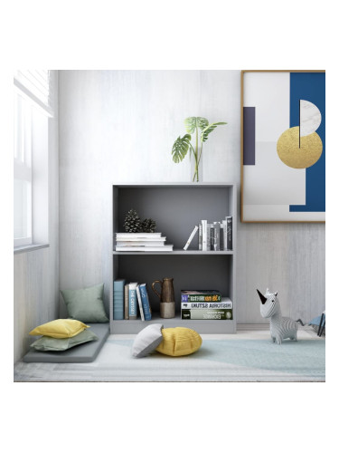 Sonata Етажерка за книги, сива, 60x24x74,5 см, ПДЧ