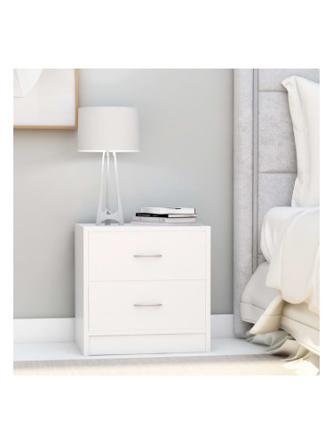 Sonata Нощни шкафчета, 2 бр, бели, 40x30x40 см, ПДЧ
